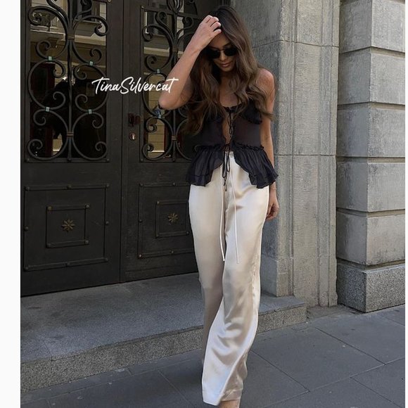 BLOGGER'S FAVE! Zara Ruffled Semi-Sheer Top NWT - Picture 12 of 16